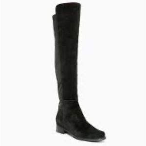Blonde Velma Over the Knee Waterproof Suede Boots